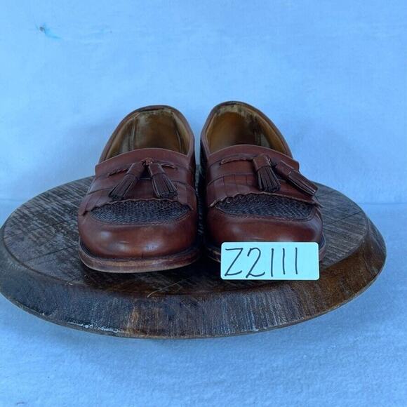 Allen Edmonds Shoes Loafers Men\'s Size 10.5 Brown Cody Tassel Leather USA VTG main image 5